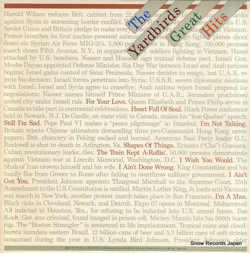 YARDBIRDS, THE great hits PE34491