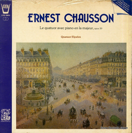 QUATUOR ELYSEEN chausson; le quatuor avec piano en la majeur, op.30 ARN38652
