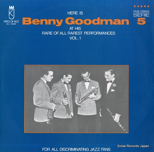 GOODMAN, BENNY at his rare of all rarest performances vol.1 KLJ-20005