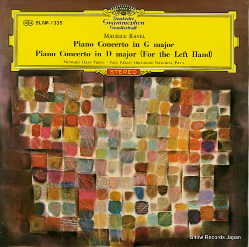 HAAS, MONIQUE ravel; piano concerto in g major SLGM-1335