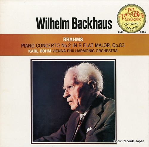 BACKHAUS, WILHELM brahms; piano concerto no.2 SLC6052