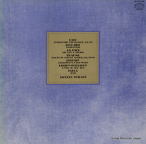 THIBAUD, JACQUES lalo; symphonie espagnole, op.21 OZ-7515-RC