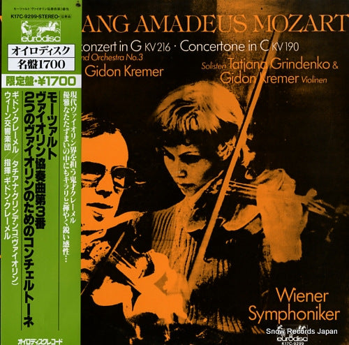 KREMER, GIDON mozart; violinkonzert in g kv216 / concertone in c kv190 K17C-9299