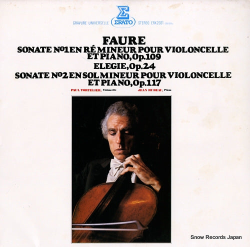 TORTELIER, PAUL / JEAN HUBEAU faure; deux sonates / elegie pour violoncelle et piano ERX-2021