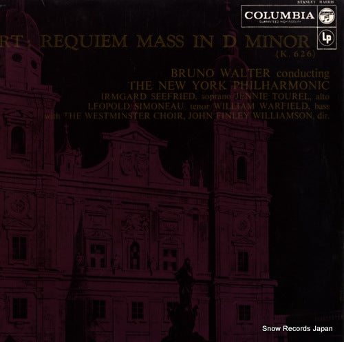 WALTER, BRUNO mozart; requiem mass in d minor OL-111