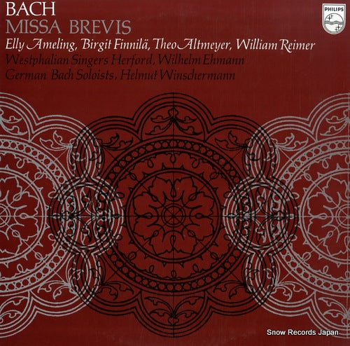 WINSCHERMANN, HELMUT bach; missa brevis 13PC-302