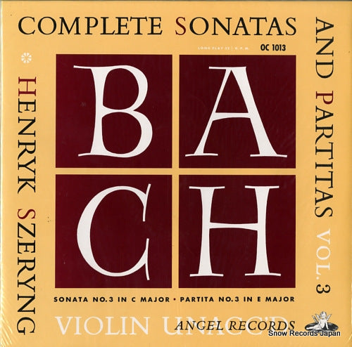 SZERYNG, HENRYK bach; complete sonatas and partitas vol.3 OC1013
