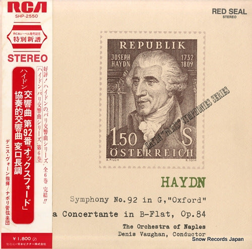 VAUGHAN, DENIS haydn; symphony no. 92 in g, "oxford" SHP-2550