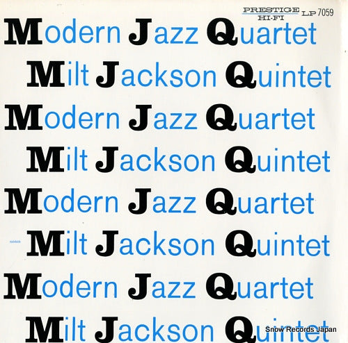MODERN JAZZ QUARTET, THE / MILT JACKSON mjq OJC-125