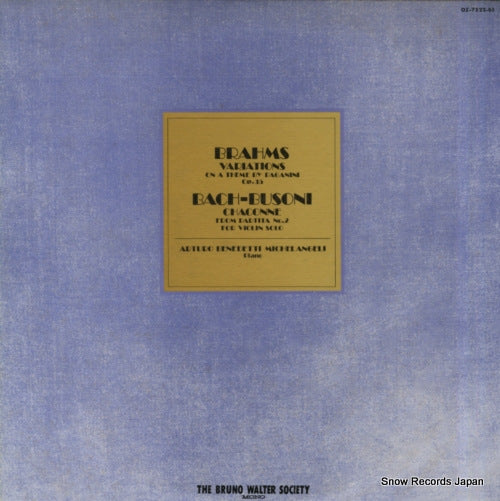 MICHELANGELI, ARTURO BENEDETTI brahms; variations on a theme by paganini OZ-7522-BS