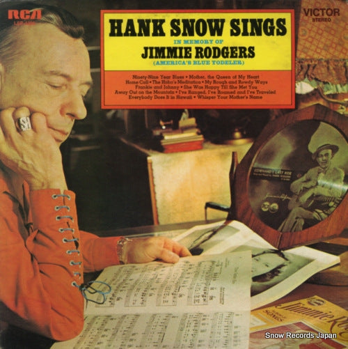 SNOW, HANK hank snow sings in memory of jimmie rodgers LSP-4306
