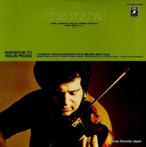 PERLMAN, ITZHAK invitation to violin pieces EAC-35006