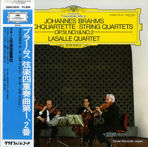 LASALLE-QUARTETT brahms; string quartets op.51, no.1 & 2 28MG0025