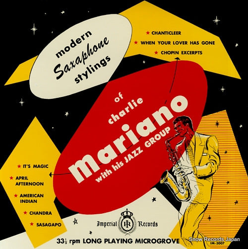 MARIANO, CHARLIE modern saxophone stylings of charlie mariano TOJJ-6022