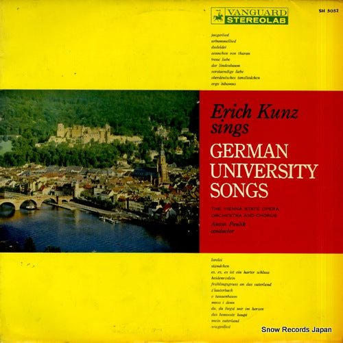 KUNZ, ERICH german university songs SH5052