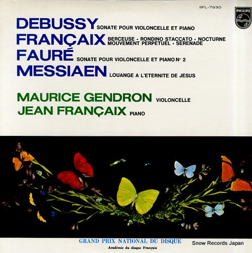 GENDRON, MAURICE debussy; sonate pour violoncelle et piano SFL-7930