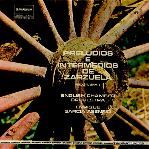 ASENSIO, ENRIQUE GARCIA preludios e intermedios de zarzuela programa 2 ZL-503