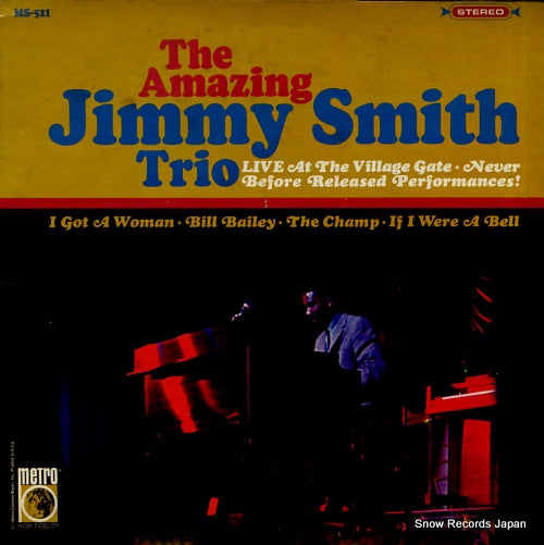 SMITH, JIMMY the amazing jimmy smith trio live at the village gate MS-521