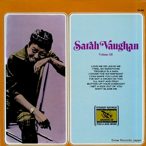 VAUGHAN, SARAH volume 3 FS-325