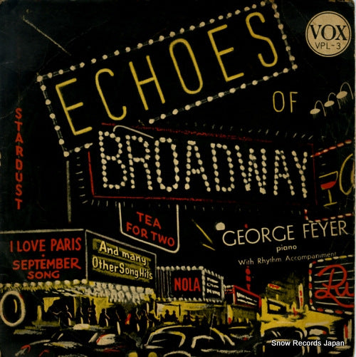 FEYER, GEORGE echoes of broadway VPL-3