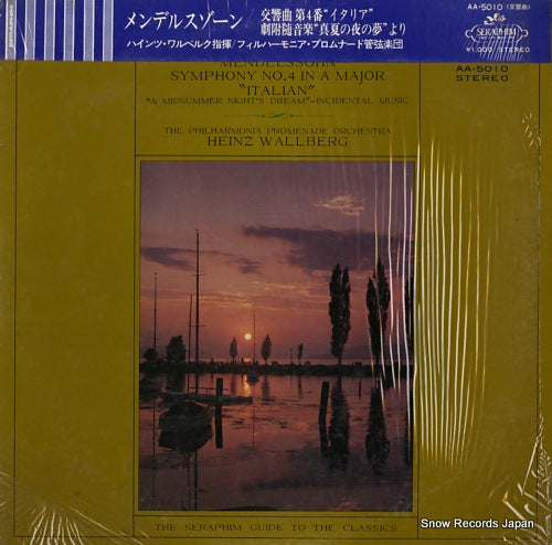 WALLBERG, HEINZ mendelssohn; symphony no.4 in a major "italian" AA.5010