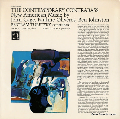 TURETZKY, BERTRAM the contemporary contrabass G-5028H / H-71237