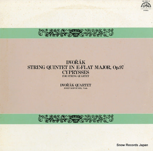 DVORAK QUARTET dvorak; string quintet in e-flat major, op.97 OS-7051-S