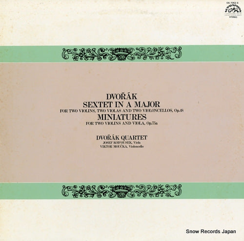 DVORAK QUARTET dvorak; sextet in a major / miniatures OS-7052-S