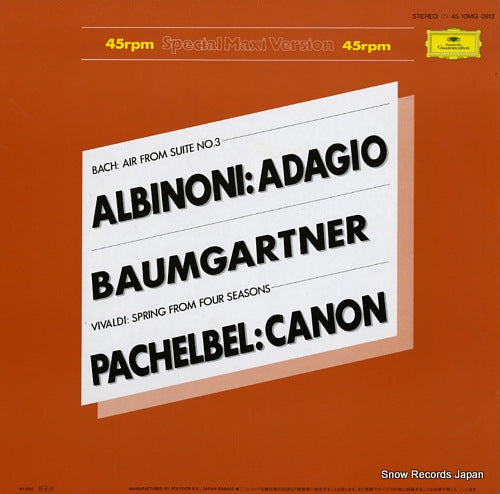 BAUMGARTNER, RUDOLF bach; albinoni adagio 10MG0913