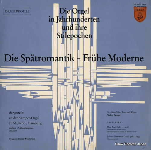 WUNDERLICH, HEINZ die spatromantik-fruhe moderne PSR40521