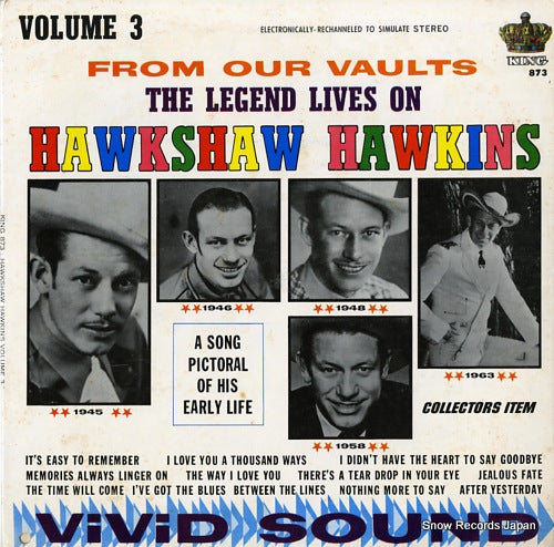 HAWKINS, HAWKSHAW from our vaults the legend lives on volume3 KS-12-873
