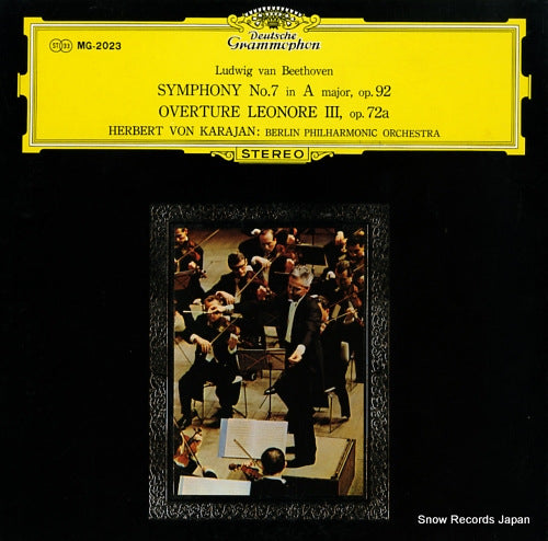 KARAJAN, HERBERT VON beethoven; symphony no.7, overture leonore iii MG2023