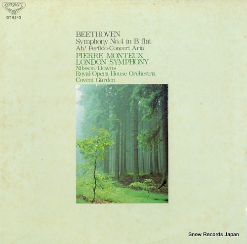 MONTEUX, PIERRE beethoven; symphony no.4 in b flat major, op.60 GT9343