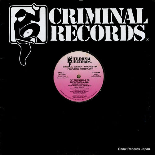 CRIMINAL ELEMENT ORCHESTRA put the needle to the record again CR12-017