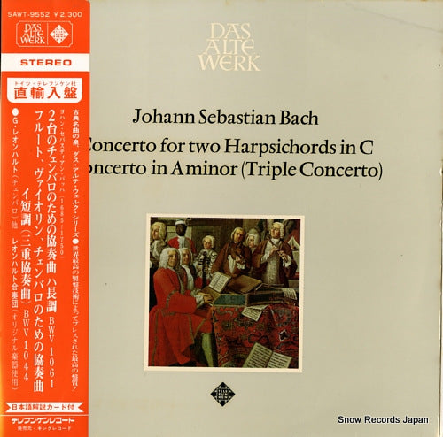 LEONHARDT, GUSTAV bach; concerto for two harpsichords in c SAWT9552-BEX