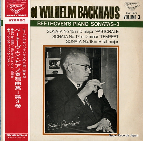 BACKHAUS, WILHELM beethoven's piano sonatas 3 SLC1673