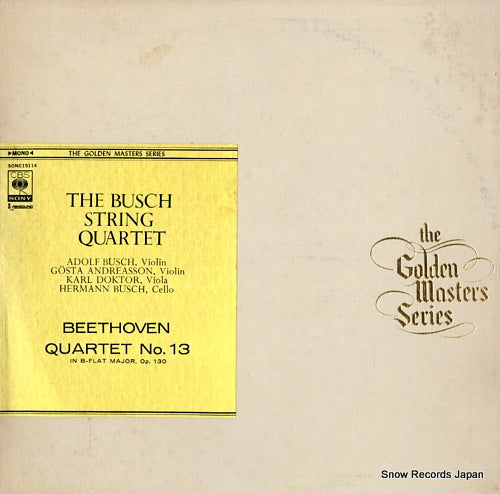BUSCH STRING QUARTET, THE beethoven; quartet no.13 SONC15114