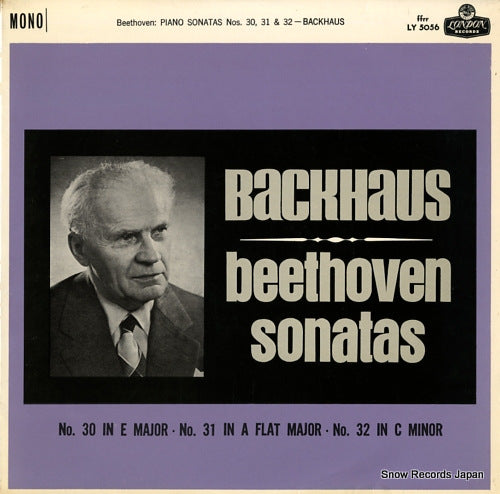BACKHAUS, WILHELM beethoven; sonatas no.30 & no.31 & no.32 LY5056