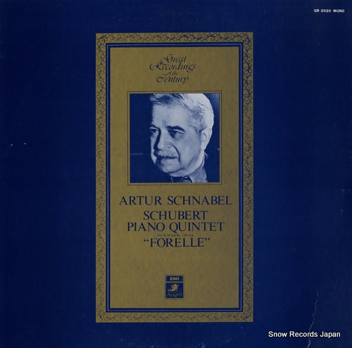 SCHNABEL, ARTUR schubert; piano quintet "forelle" GR-2020