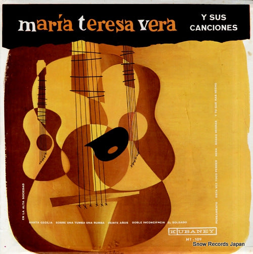 VERA, MARIA TERESA maria teresa vera y sus canciones MT-109