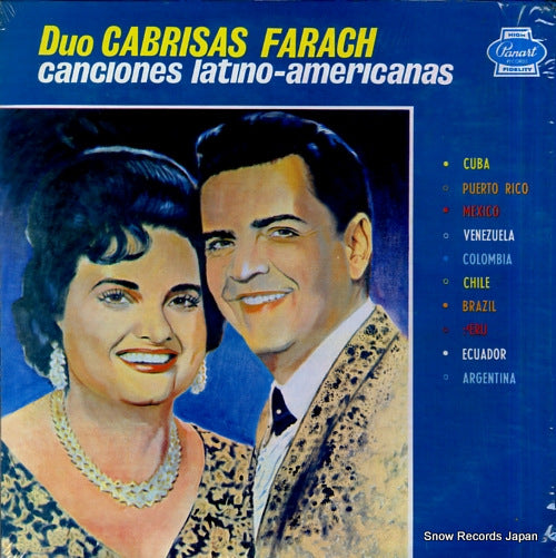 DUO CABRISAS-FARACH canciones latino-american LP-3108