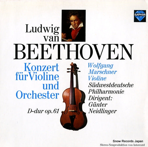 MARSCHNER, WOLFGANG beethoven; konzert fur violine und orchester 120.811