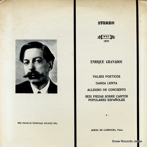 LARROCHA, ALICIA DE granados; piano works MHS1870