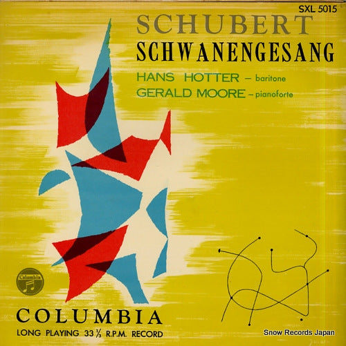 HOTTER, HANS schubert; schwanengesang SXL5015