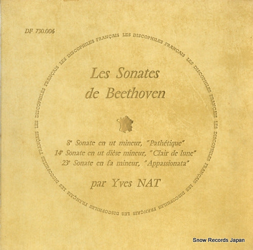 NAT, YVES beethoven; les sonates de beethoven no.8/no.14/no.23 DF730.006