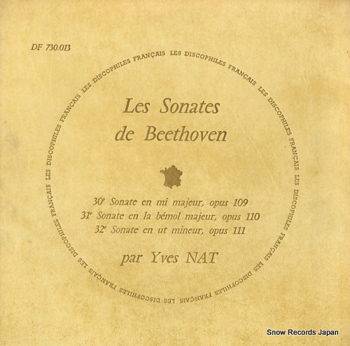 NAT, YVES beethoven; les sonates de beethoven no.30/no.31/no.32 DF730.013