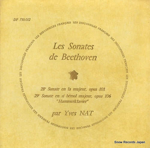 NAT, YVES beethoven; les sonates de beethoven no.28/no.29 DF730.012