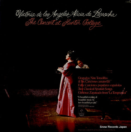 DE LOS ANGELES, VICTORIA the concert at hunter college S-36896