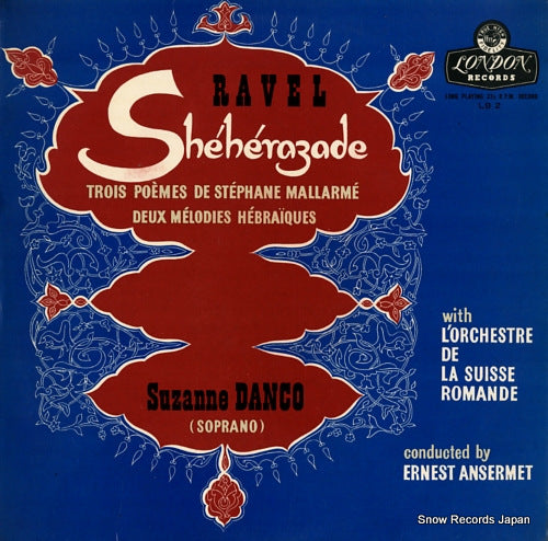 ANSERMET, ERNEST ravel; sheherazade LB2