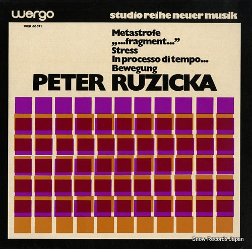 RUZICKA, PETER metastrofe WER60071